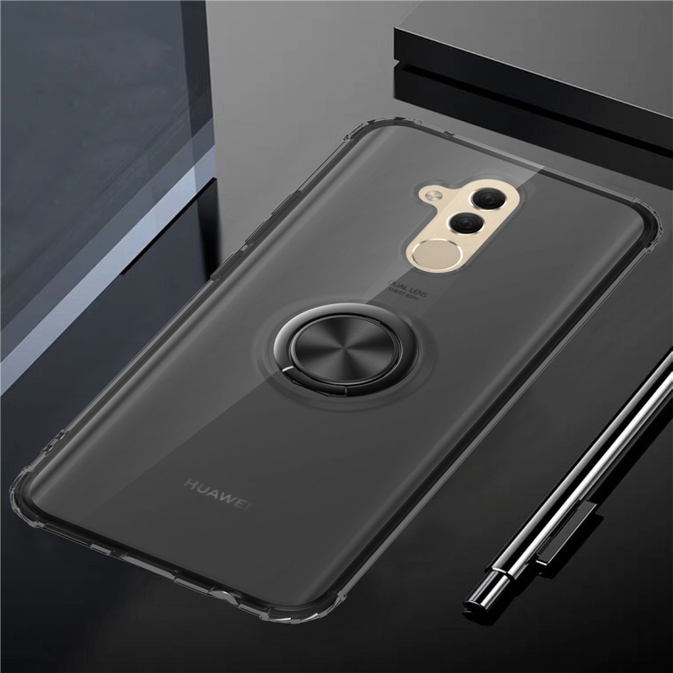 

Ultra-thin TPU Protective Case for Huawei Mate 20 Lite / Maimang 7, with 360 Degree Rotation Holder(Black)
