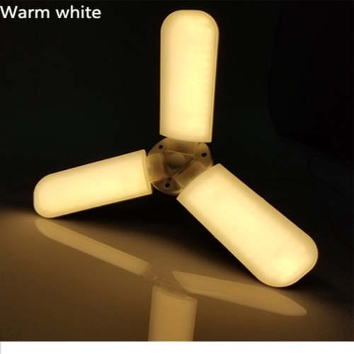 

45W E27 LED Bulb SMD2835 228leds Super Bright Foldable Fan Blade Angle Adjustable Ceiling Lamp Home Energy Saving Lights(Warm White)