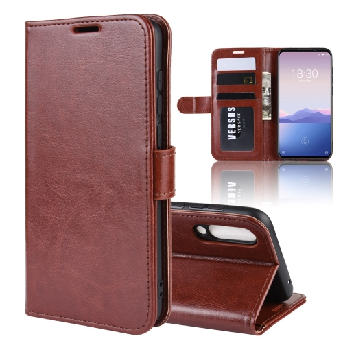 

R64 Texture Single Fold Horizontal Flip Leather Case for MEIZU 16XS, with Holder & Card Slots & Wallet(Brown)