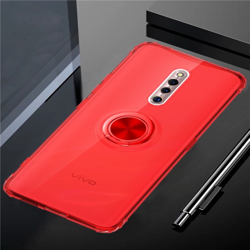 

Ultra-thin TPU Protective Case for Vivo X27 Pro , with 360 Degree Rotation Holder(Red)