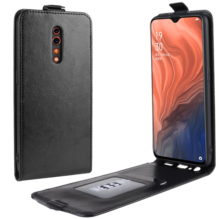 

Crazy Horse Vertical Flip Leather Protective Case for OPPO RENO Z(black)