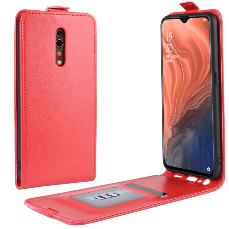 

Crazy Horse Vertical Flip Leather Protective Case for OPPO RENO Z(red)