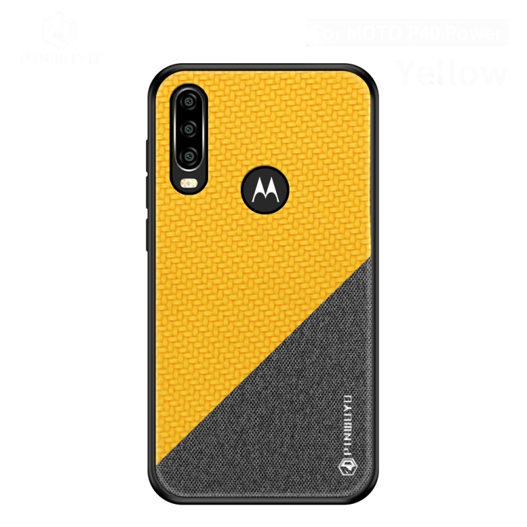 

PINWUYO Hong Series Anti-fall TPU+ Chemical Fiber Cloth Protective Cover for Moto P40 power(Yellow)