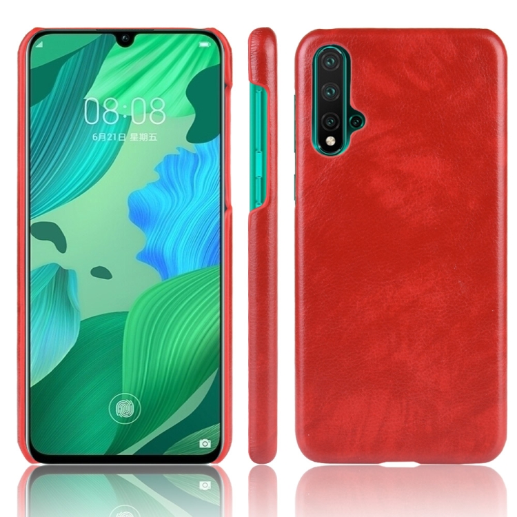 

Shockproof Litchi Texture PC + PU Case For Huawei Nova 5 / Nova 5 Pro(Red)