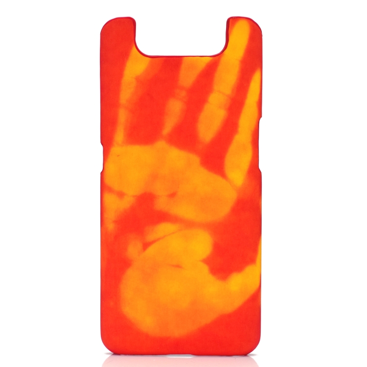 

Paste Skin + PC Thermal Sensor Discoloration Protective Back Cover Case For Galaxy A80 / A90(Red turns Yellow)