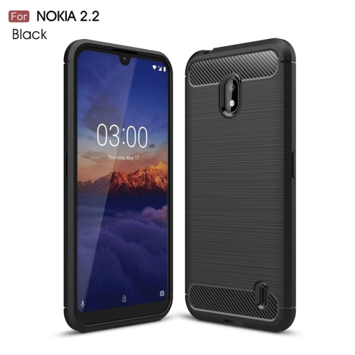 

Brushed Texture Carbon Fiber TPU Case for Nokia 2.2(Black)