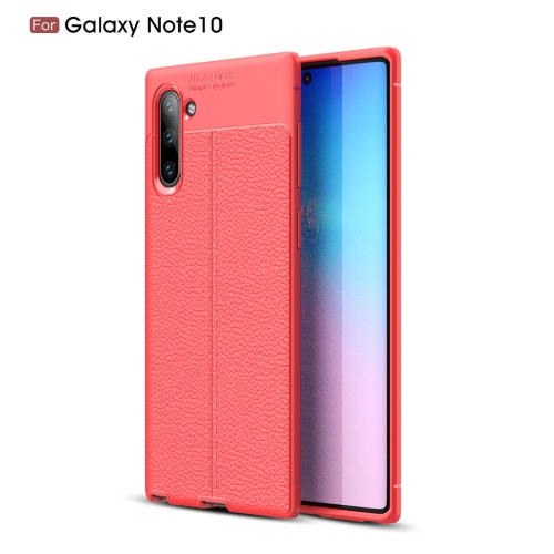 

Litchi Texture TPU Shockproof Case for Galaxy Note10(Red)