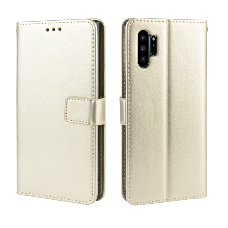 

Retro Crazy Horse Texture Horizontal Flip Leather Case for Galaxy Note10 Pro , with Holder & Card Slots & Photo Frame(Gold)