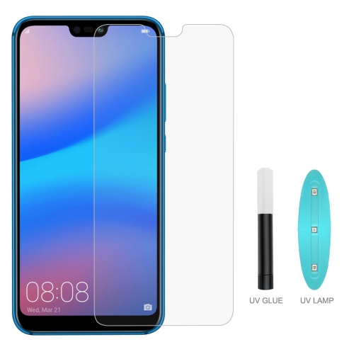 

UV Liquid Curved Full Glue Full Screen Tempered Glass for Huawei P20 Lite