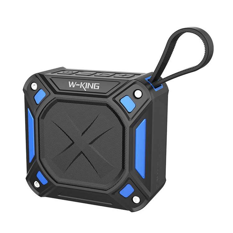 

W-King S6 Portable Bluetooth Speaker Waterproof Wireless Music Speaker Radio Box Anti-drop Outdoor Bicycle TF card Loudspeakers(Black + blue)