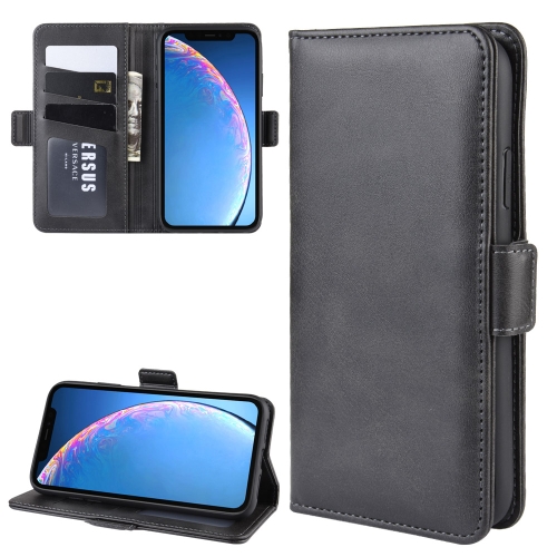 

Dual-side Magnetic Buckle Horizontal Flip Leather Case for iPhone 11, with Holder & Card Slots & Wallet & Photo Frame(Black)