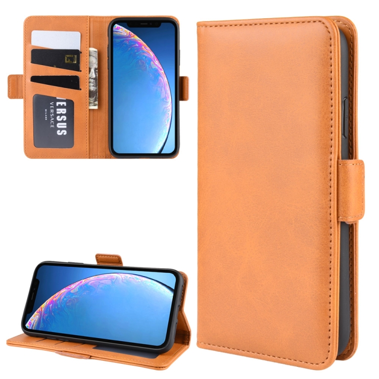 

Dual-side Magnetic Buckle Horizontal Flip Leather Case for iPhone 11, with Holder & Card Slots & Wallet & Photo Frame(Yellow)