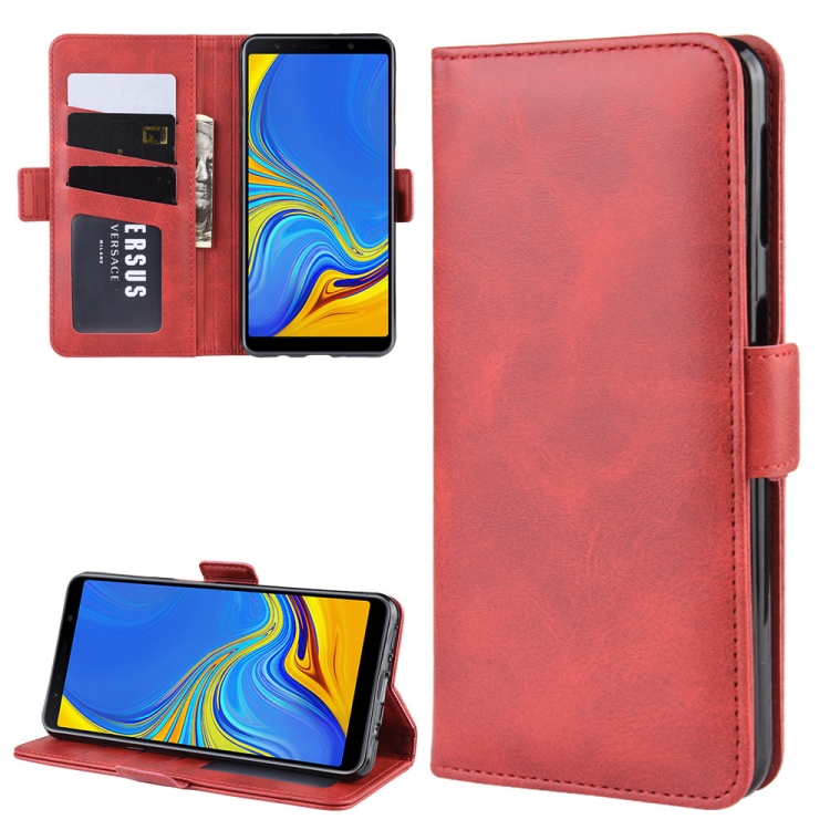 

Wallet Stand Leather Cell Phone Case for Galaxy A7 (2018)，with Wallet & Holder & Card Slots(Red)