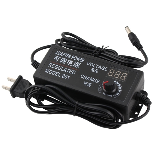 

AC To DC Adjustable Voltage Power Adapter Universal Power Supply Display Screen Power Switching Charger US, Output Voltage:3-12-5A