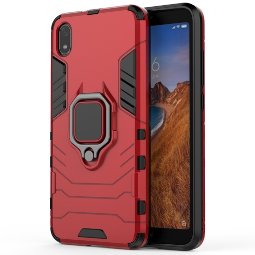 

PC + TPU Shockproof Protective Case with Magnetic Ring Holder for Xiaomi Redmi 7A(Red)