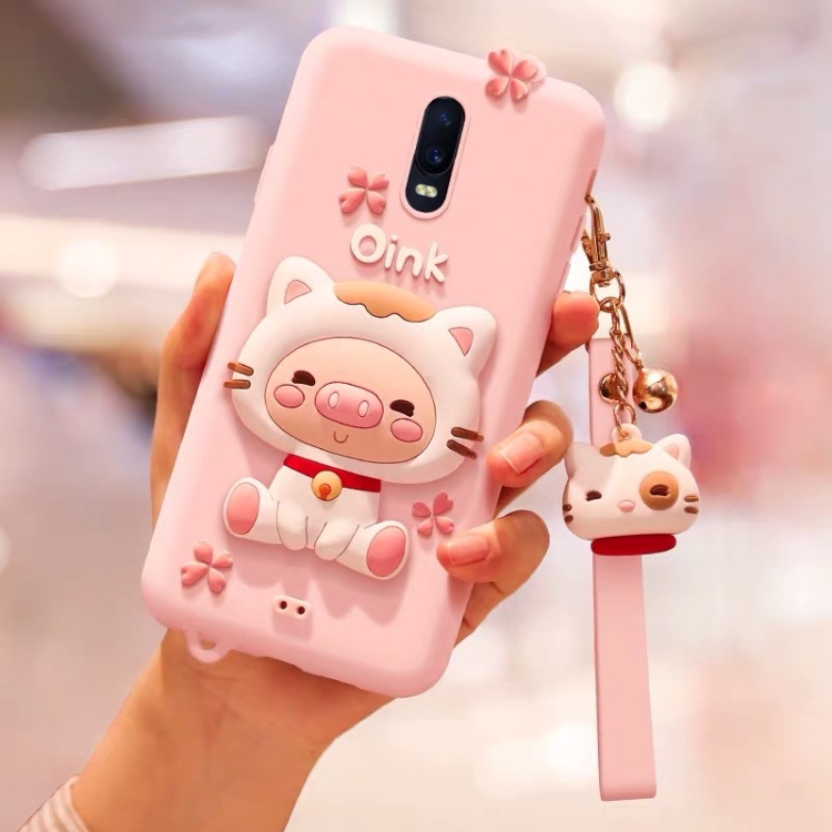 

Full Package Anti-falling Silicone Case for OPPO R17（Lovely pig）(Pink)