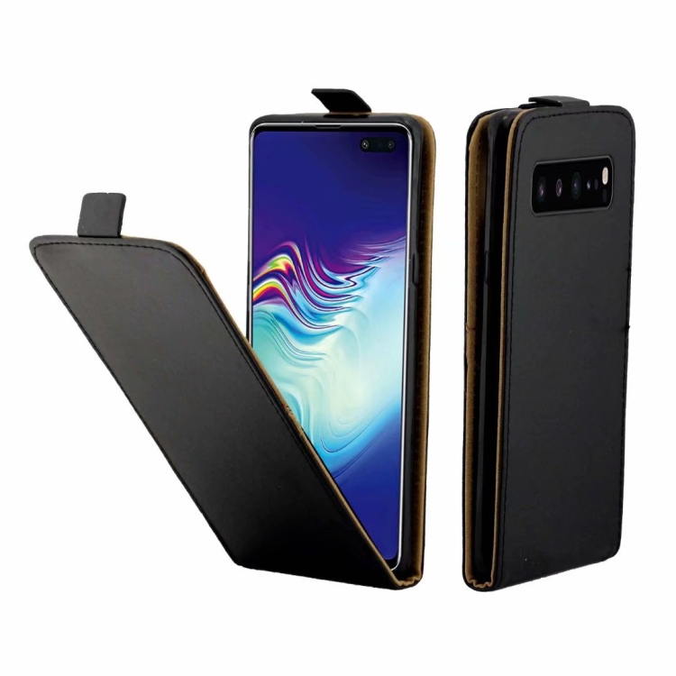 

Business Style Vertical Flip TPU Leather Case with Card Slot For Galaxy S10 5G/G977(black)