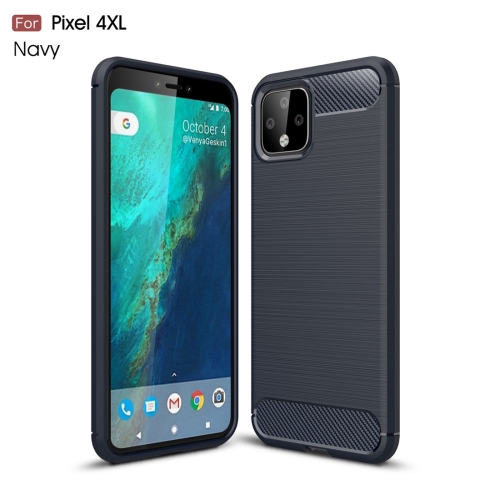 

Brushed Texture Carbon Fiber TPU Case for Google Pixel 4XL(Navy Blue)