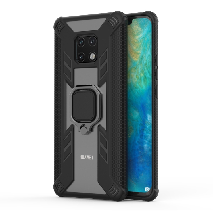 

Iron Warrior Shockproof PC + TPU Protective Case for Huawei Mate 20 Pro, with Ring Holder(Black)