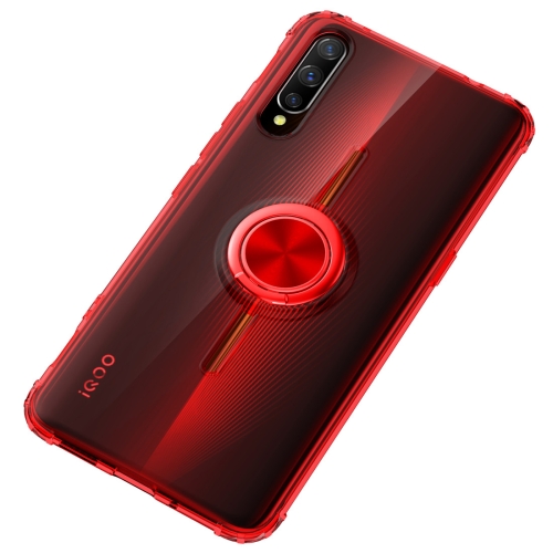 

Ultra-thin TPU Protective Case for Vivo IQOO，with 360 Degree Rotation Holder(Red)