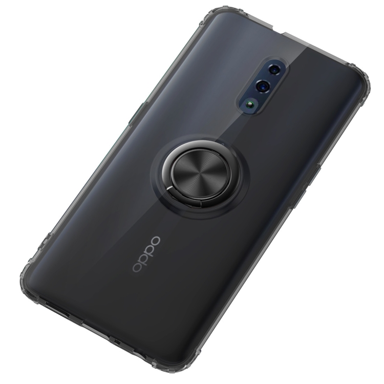 

Ultra-thin TPU Protective Case for OPPO Reno, with 360 Degree Rotation Holder(Black)