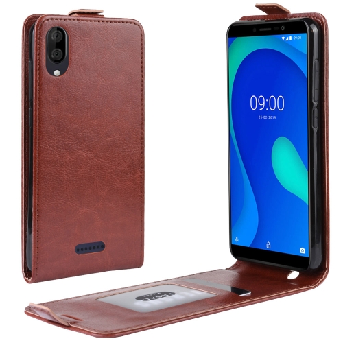 

Crazy Horse Vertical Flip Leather Protective Case for WIKO Y80(Brown)