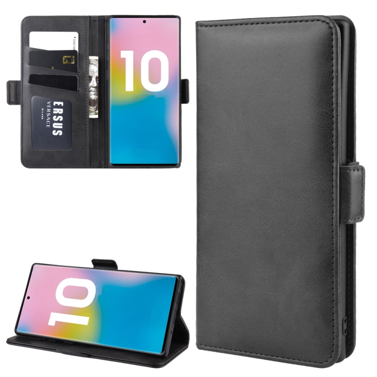

Dual-side Magnetic Buckle Horizontal Flip Leather Case for Galaxy Note 10 Pro, with Holder & Card Slots & Wallet & Photo Frame(Black)