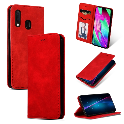 

Retro Skin Feel Business Magnetic Horizontal Flip Leather Case for Galaxy A20E & A10E & A202F(Red)