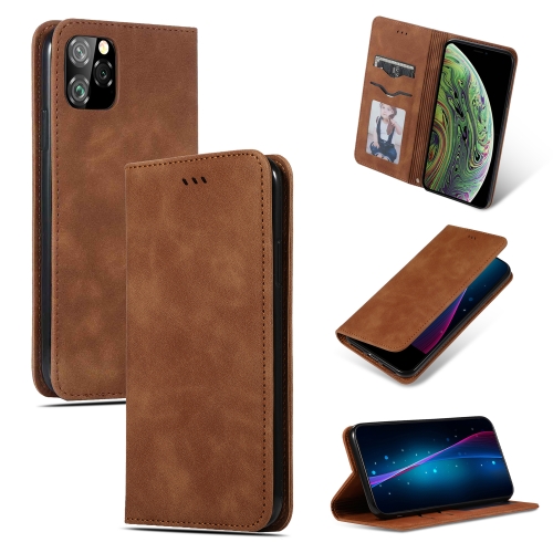 

Retro Skin Feel Business Magnetic Horizontal Flip Leather Case for iPhone 11 Pro(Brown)