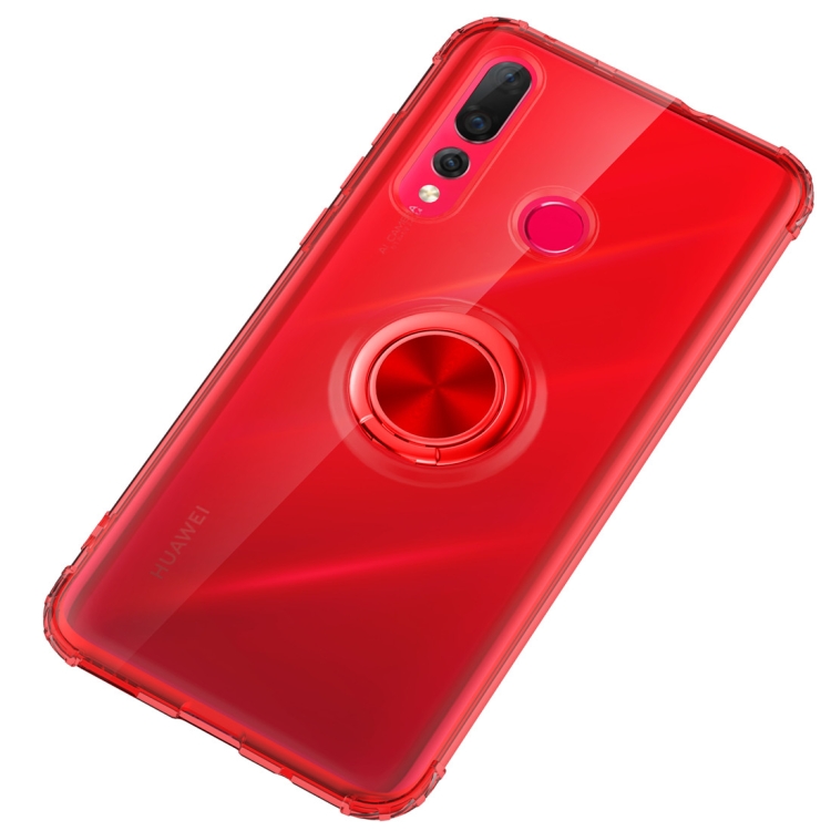 

Ultra-thin TPU Protective Case for Huawei Nova4 , with 360 Degree Rotation Holder(Red)