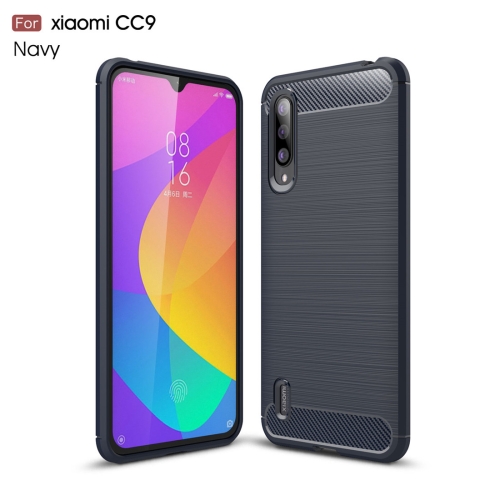 

Brushed Texture Carbon Fiber TPU Case for Xiaomi Mi CC9(Navy Blue)