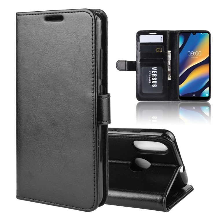 

R64 Texture Single Fold Horizontal Flip Leather Case for Wiko View 3 Lite, with Holder & Card Slots & Wallet(black)