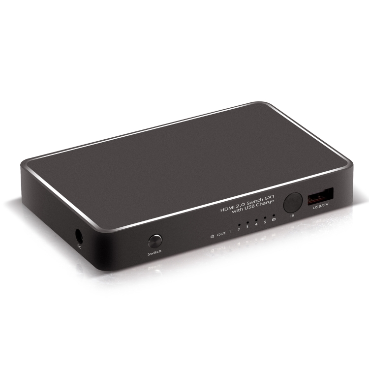 

VK-A19 HDMI 2.0 Five Inoput One Output Switch with USB Charge