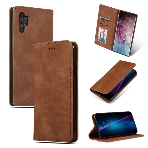 

Retro Skin Feel Business Magnetic Horizontal Flip Leather Case for Galaxy Note 10 Pro(Brown)
