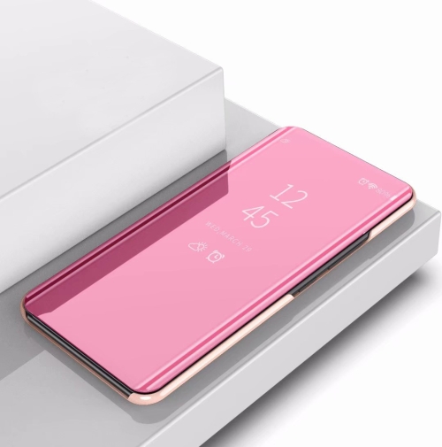 

Electroplating Mirror Horizontal Flip PU Leather Case with Holder for Galaxy Note 10(Rose gold)