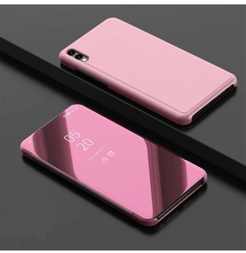 

Electroplating Mirror Horizontal Flip PU Leather Case with Holder for Xiaomi Redmi 7A(Rose gold)