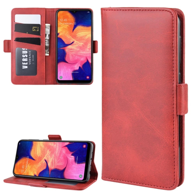 

Wallet Stand Leather Cell Phone Case for Galaxy A10，with Wallet & Holder & Card Slots(Red)