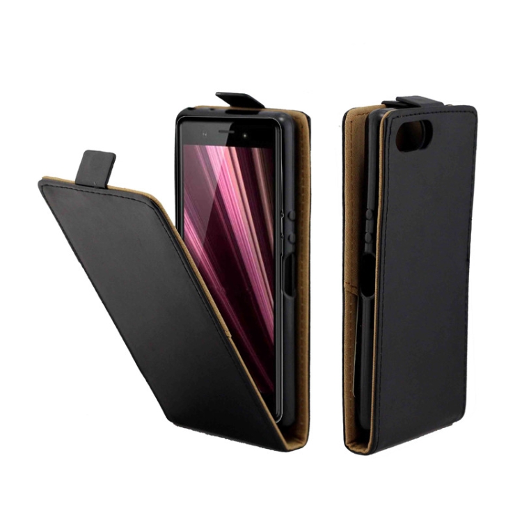 

Business Style Vertical Flip TPU Leather Case with Card Slot For Sony Xperia XZ4 Compact / XZ4C(black)