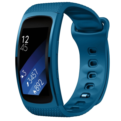

Silicone Wrist Strap Watch Band for Samsung Gear Fit2 SM-R360, Wrist Strap Size:126-175mm(Blue)