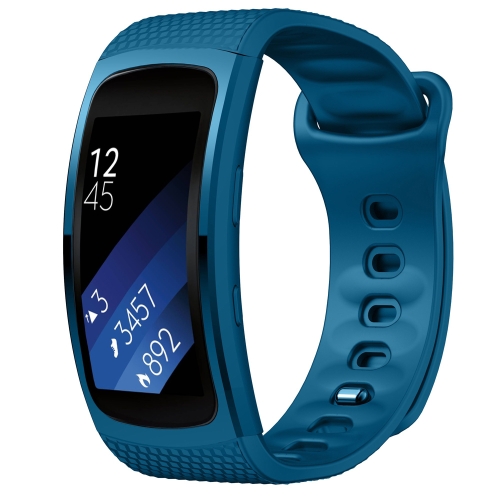 

Silicone Wrist Strap Watch Band for Samsung Gear Fit2 SM-R360, Wrist Strap Size:150-213mm(Blue)