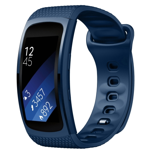 

Silicone Wrist Strap Watch Band for Samsung Gear Fit2 SM-R360, Wrist Strap Size:150-213mm(Midnight Blue)