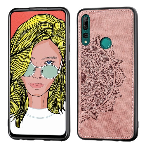 

Embossed Mandala pattern PC + TPU + Fabric Phone Case for Huawei Y9 Prime (2019) / P Smart Z,with Lanyard & Magnetic(Rose Gold)