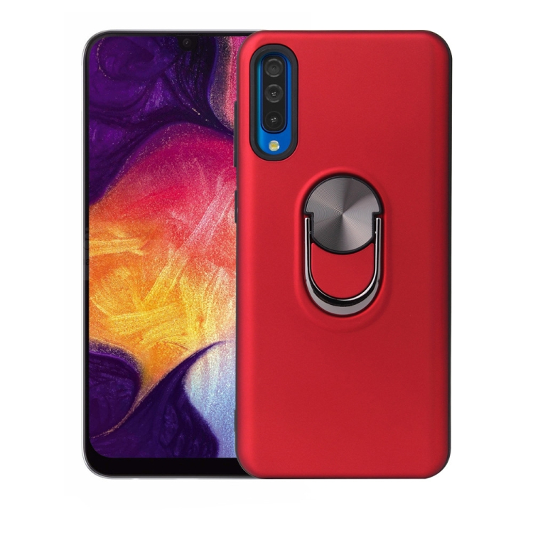 

360 Rotary Multifunctional Stent PC+TPU Case for Huawei P30 ,with Magnetic Invisible Holder(Red)