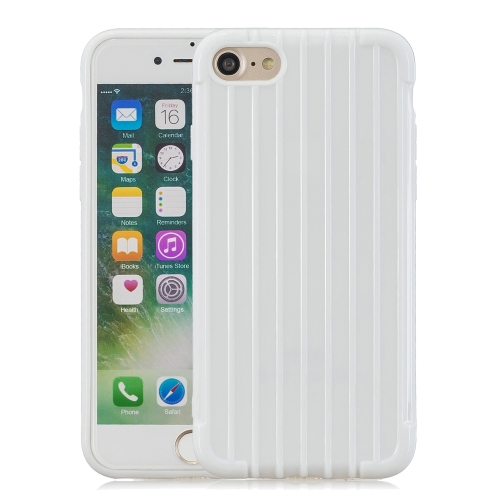 

Suitcase Style Striped Soft TPU Case For iPhone SE 2020 & 8 & 7(White)