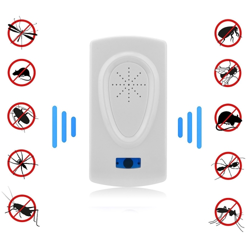 

Ultrasound Mouse Cockroach Pest Repeller Device Insect Rats Spiders Mosquito Killer Pest Control Household Pest Rejecter(EU Plug)