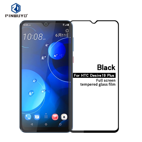

PINWUYO 9H 2.5D Full Screen Tempered Glass Film for HTC D19 PLUS(Black)