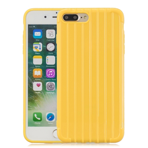 

Suitcase Style Striped Soft TPU Case for iPhone 8 Plus & 7 Plus(Yellow)