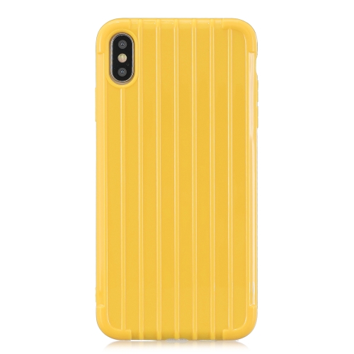 

Suitcase Style Striped Soft TPU Case for iPhone X / XS(Yellow)