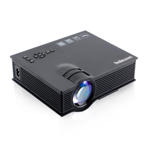 

UC40 LED Portable Projector,1200 Lumens Mini Home Theater Support PC/Laptop/TV Box and More, with HDMI/TV/VGA/AV/USB/SD Interface 800*481 Resolution-Black