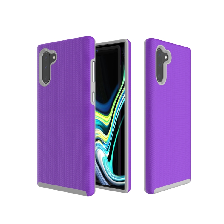

Hard Case Anti-slip Armor Texture TPU + PC Case for Galaxy Note10+(Purple)
